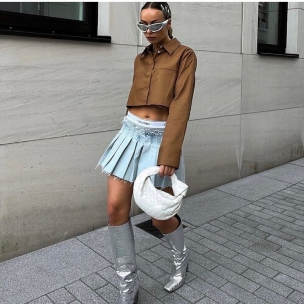 NWT Zara Pleated Mini Skirt